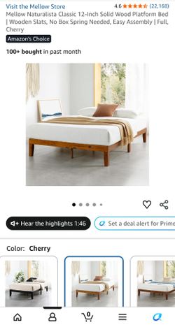 Full size bed frame (cherry) brand new in box