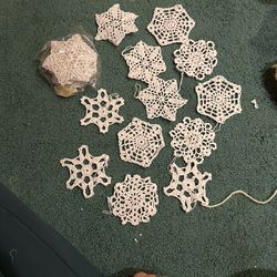 Doily Snowflake Ornaments