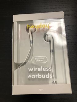 HEYDAY WIRELESS EARBUDS WHITE AND GREY