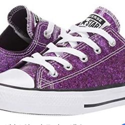 Converse Size 1 With Glitter Used Like New 