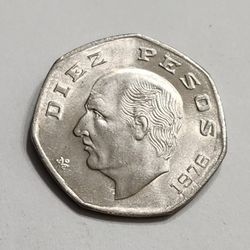 1976 Mexico Diez Pesos - Uncirculated Coin