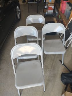 Metal folding chairs
