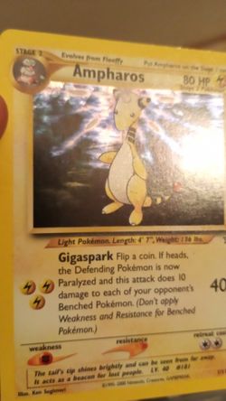Neo Ampharos pokemon card LP