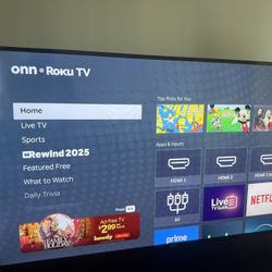 Onn 55 inch 4K UHD Roku Smart TV