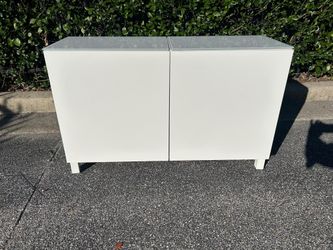 Ikea BESTA Glass Topped Cabinet