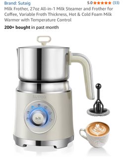 Milk frother steamer NIB