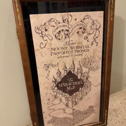 Harry Potter Marauders Map And Nobel Collection With Frame 