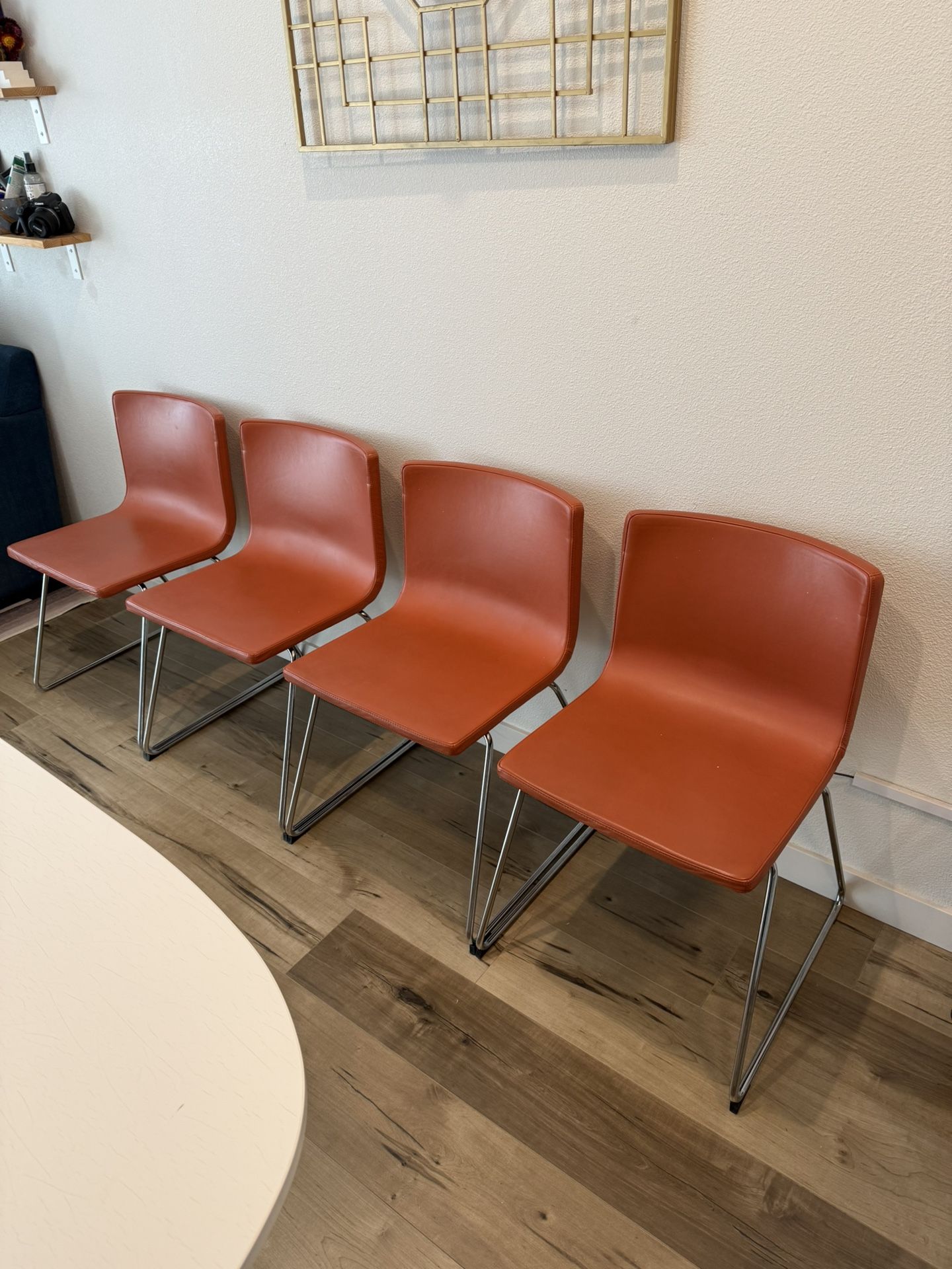 Set of 4 Chairs in Terracotta Orange