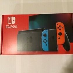 Nintendo Switch Console Black with Neon Blue & Red Joy-Cons HAC-001 32GB

