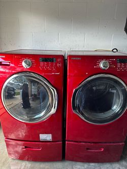 ‼️ Samsung Washer And Dryer Set On Pedestal's