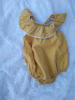 0-3 Months Baby Girl Polkadot Romper