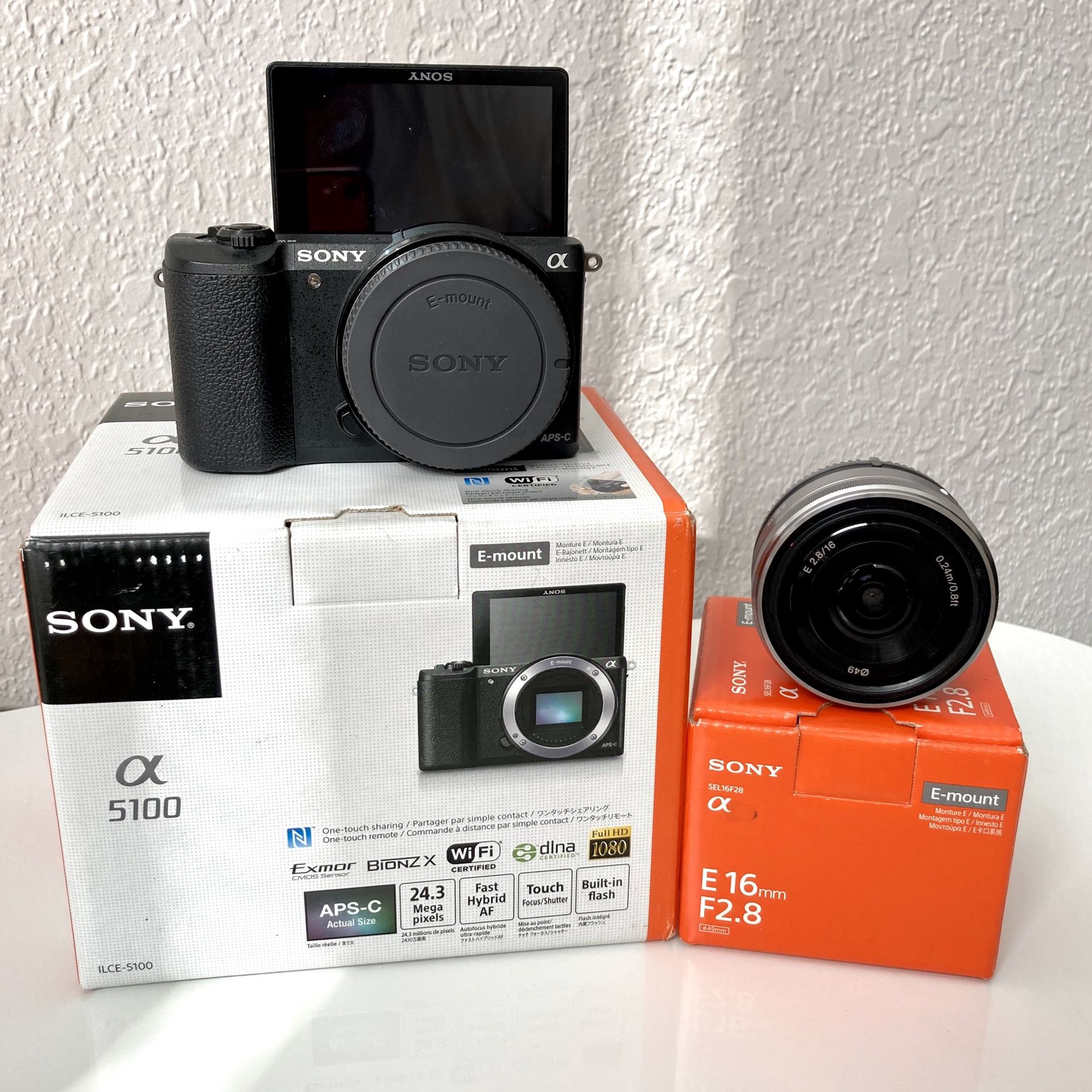 Sony a5100 Mirrorless Digital Camera with 16mm Lens