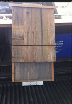 Handcrafted Rustic Bat House.    South Austin.    $75 cash.