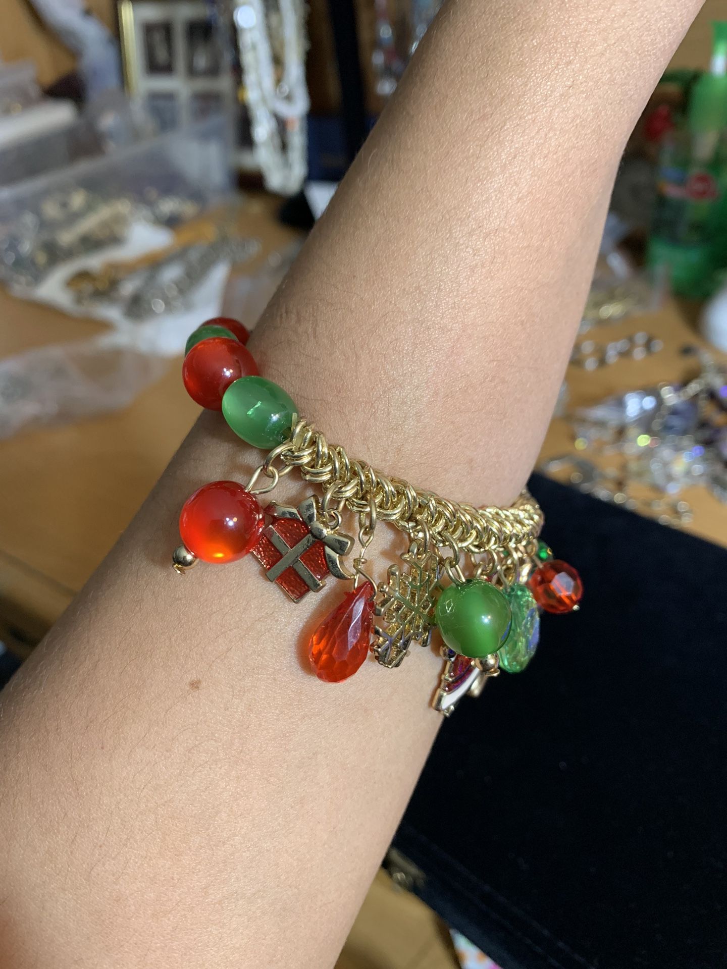 Vintage Christmas charm Bracelet