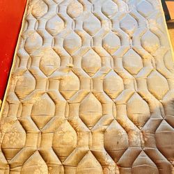 Twin Bed. And Tv Stand With Glass Shelves 