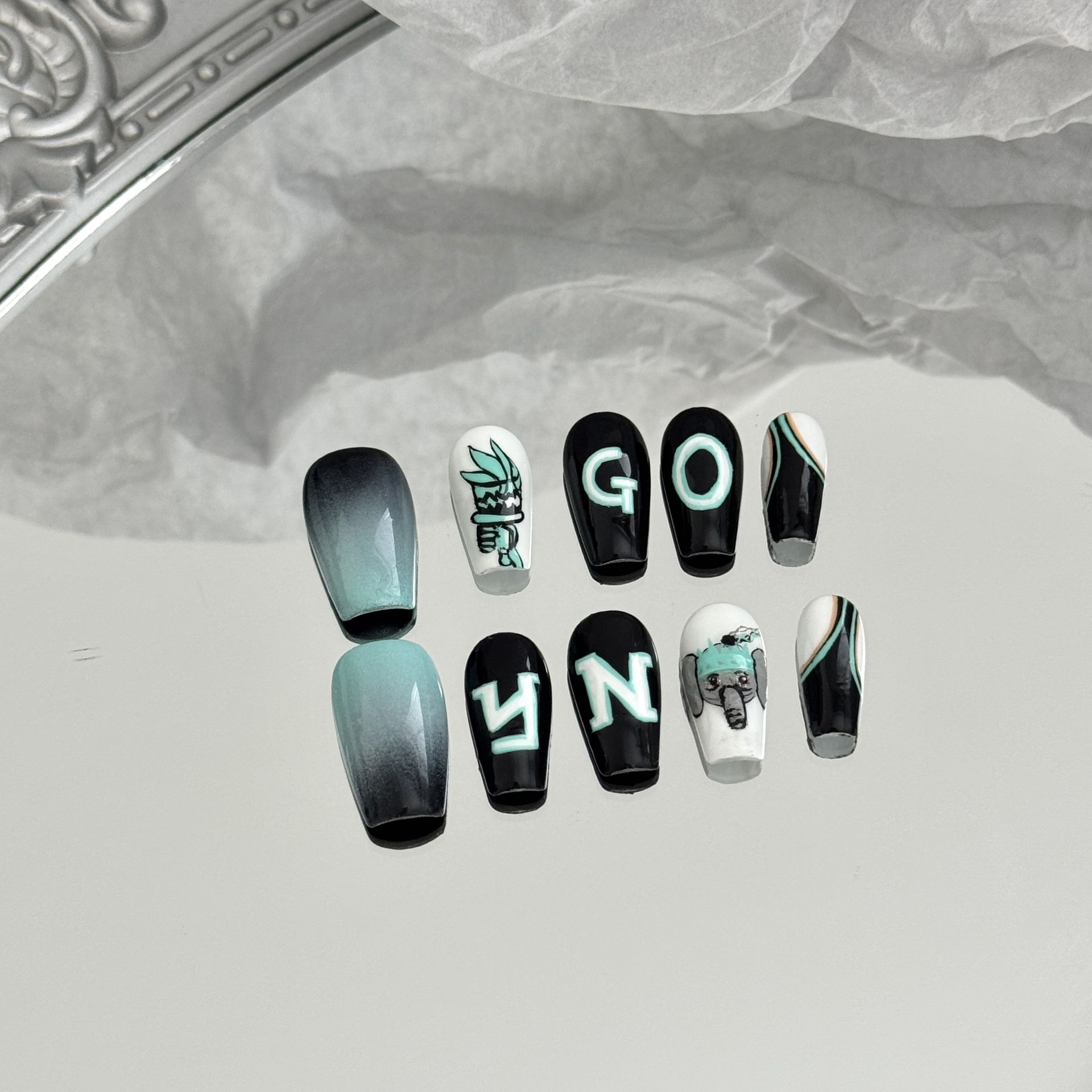 Handmade Press On Nails, Elements Of The New York Team, The Best Cheering Material