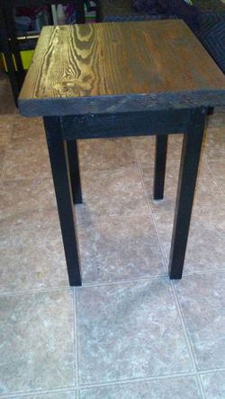 Wood side table