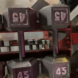 45 Lb Dumbbell Set 