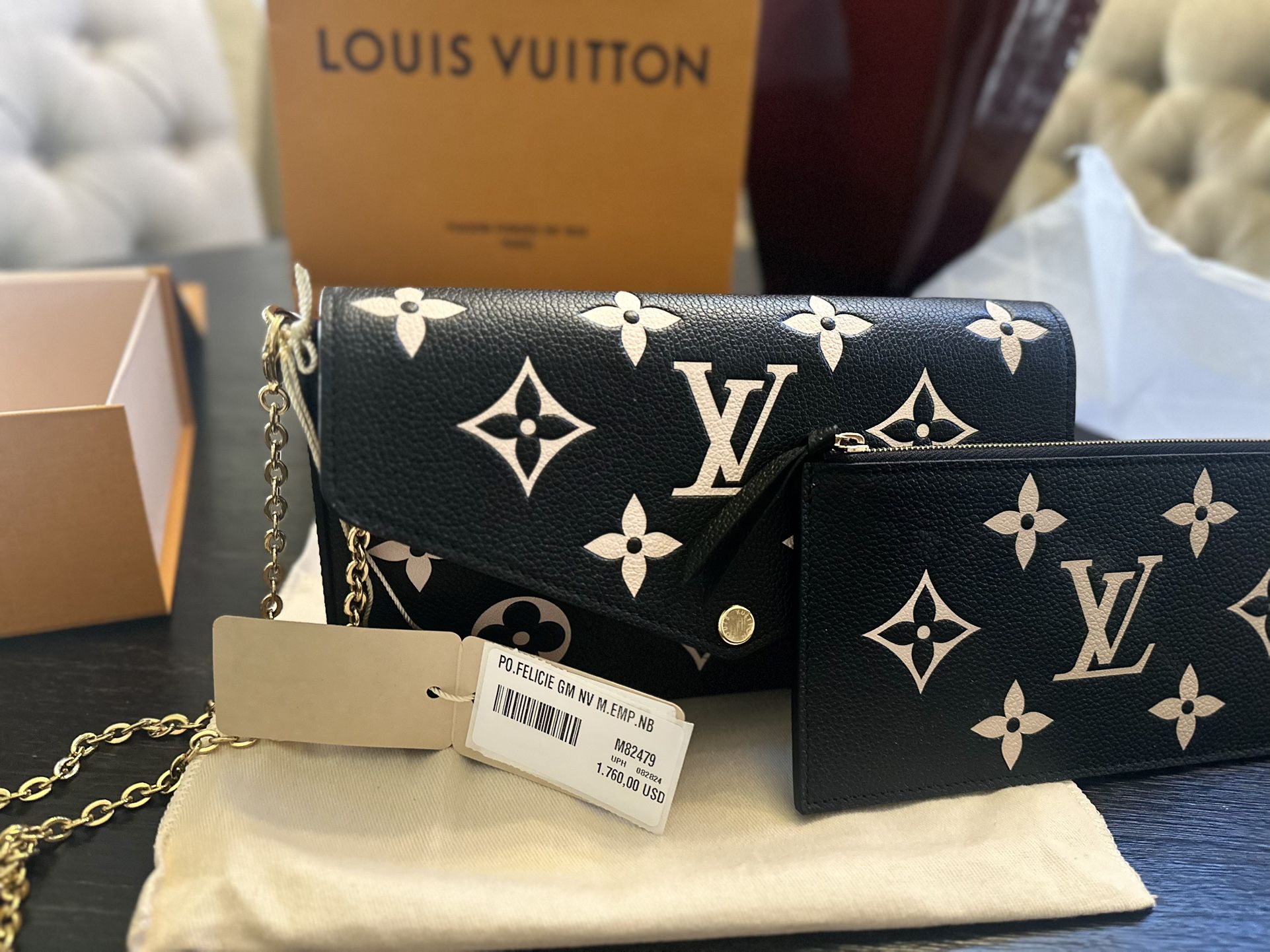 Louis Vuitton Felicie Black/Beige
