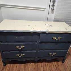 Blue Chalk Paint Dresser Project