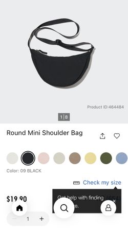 Uniqlo Black Round Mini Shoulder Bag