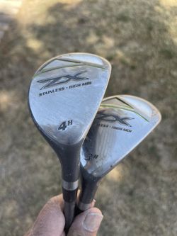 Pair Of Golf Clubs Hybrids 