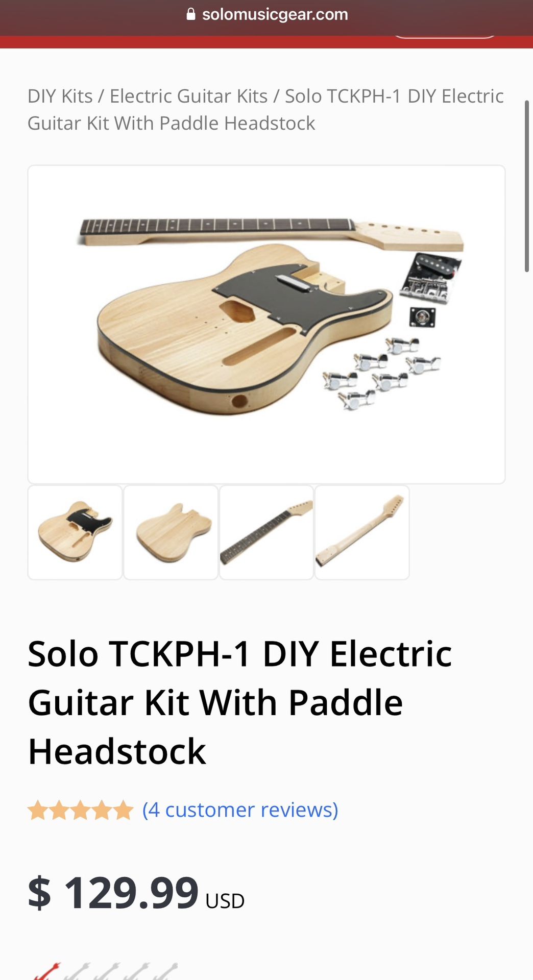 SOLO Guitars DIY Electric Guitar Kit & Pickups