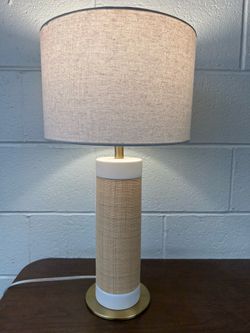 Threshold Ceramic Table Lamp with Natural Wrap