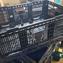 77 Collapsible Stackable Crates  Food Grade 4 Each