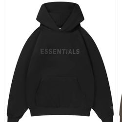 black essentials hoodie
