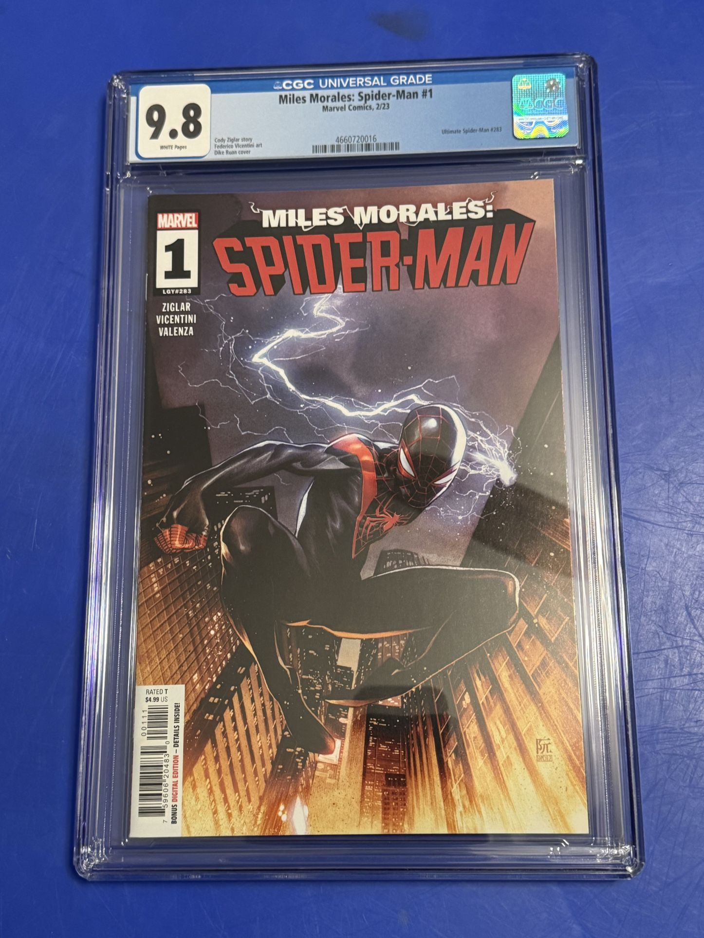 Miles Morales Spider-Man 1 CGC 9.8 MAIN COVER A 1st Appearance Rabble Comic 2022