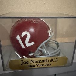 Joe Namath Alabama AUTO Signed Riddell Mini Helmet - COA