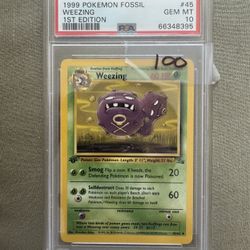 PSA 10 Weezing [1st Edition] #45 Pokemon Fossil