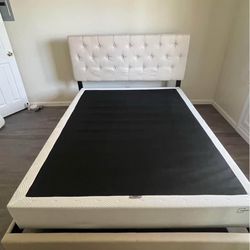 Queen Bed Frame + Mattress + Box Spring