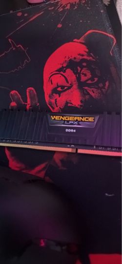 2  sticks of crow hair vengeance LPX DDR4 Ram
