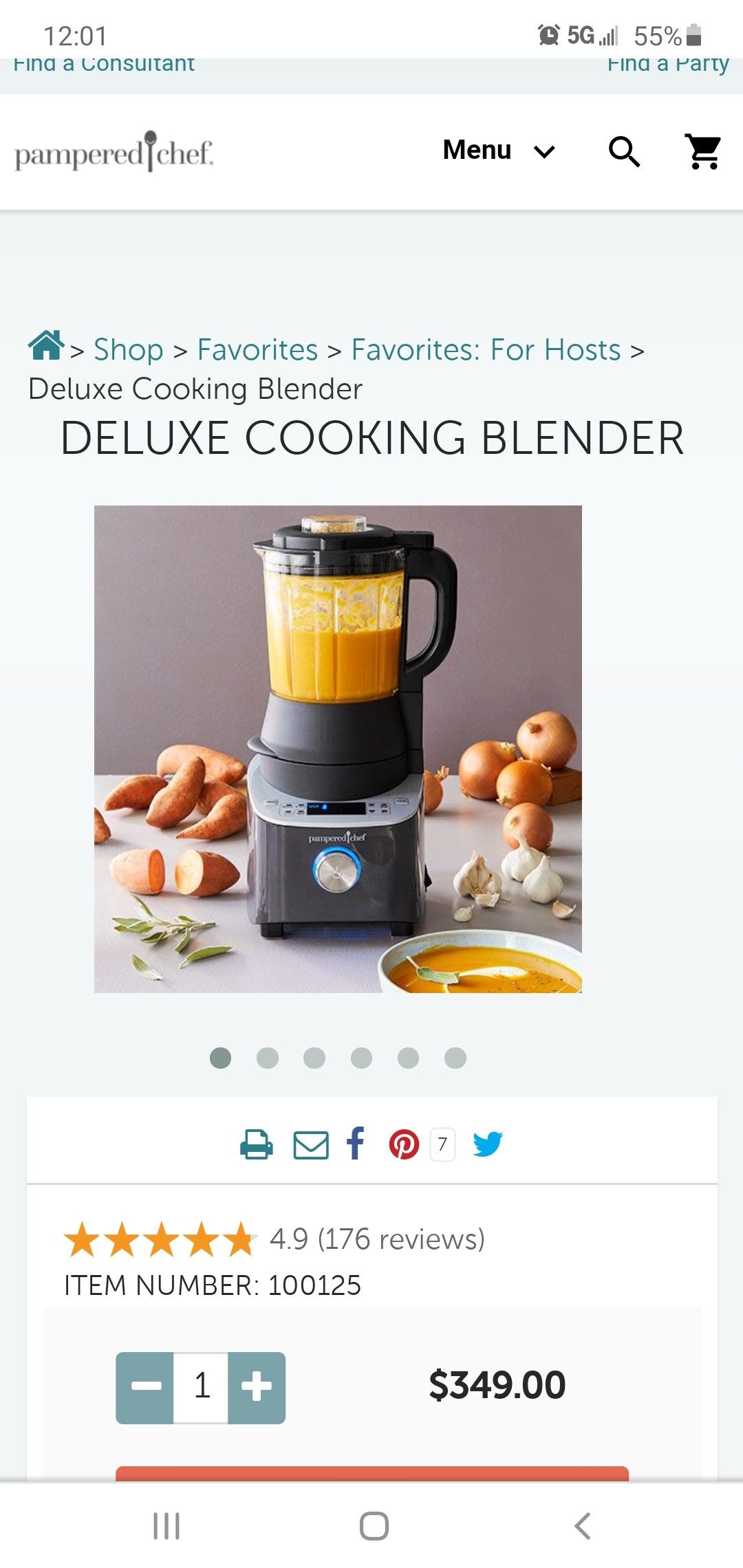 Pampered chef Deluxe blender