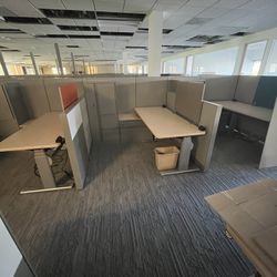 Office moving Steelcase office furniture clearance sale: Electric standing desk 70”x30”