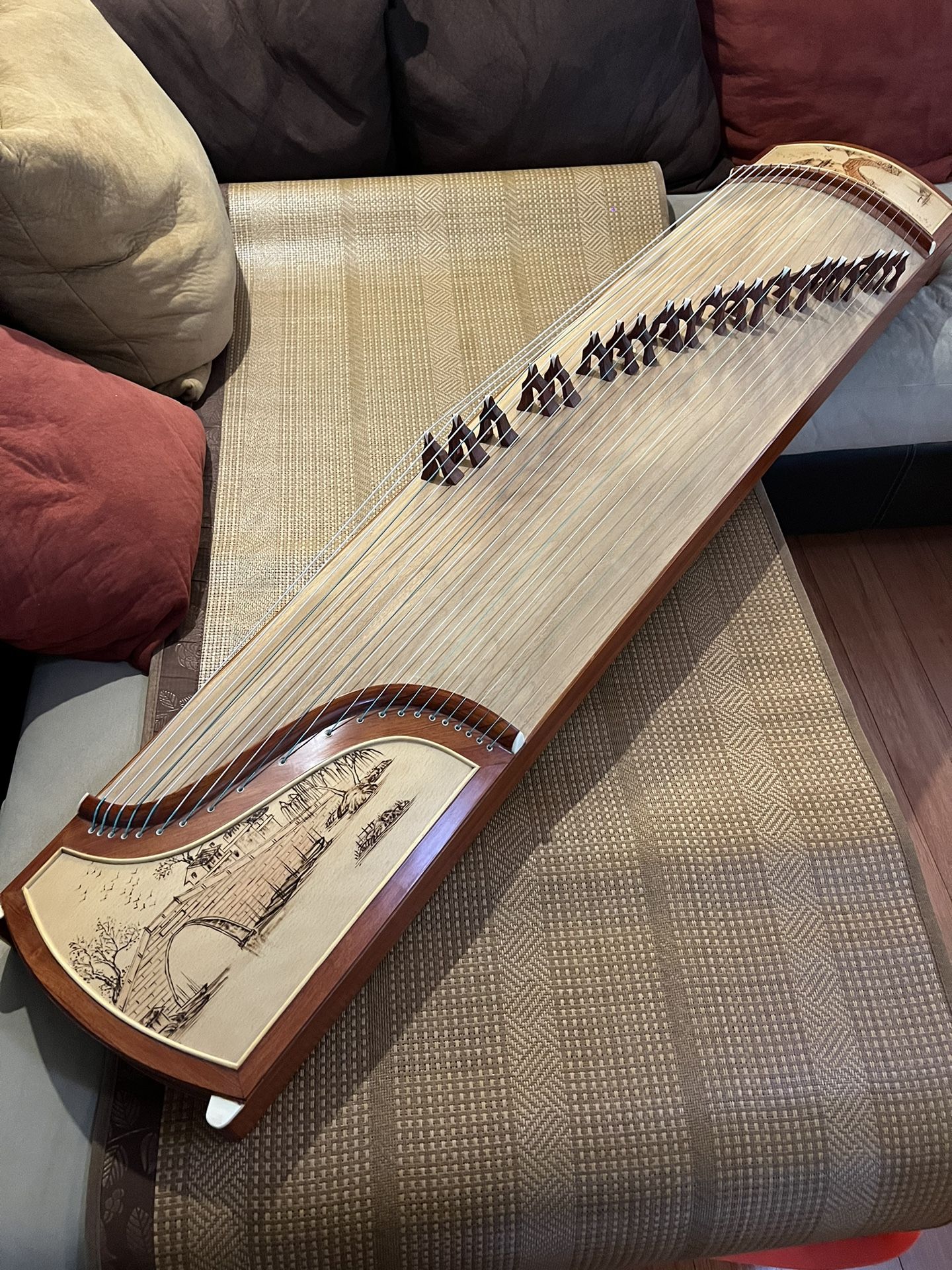 Chinese Zither Guzheng 53” 21-string with Stand
