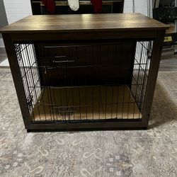 Wooden Top Dog Crate