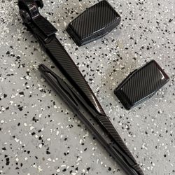 Rear Wiper Arm Blade Set and Lift Gate Glass Hinge Cover Carbon Fiber Unused for Jeep Wrangler JK 2007-2018