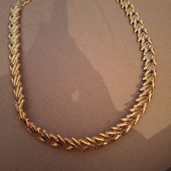 Cascading Leaf Gold Plated Necklace