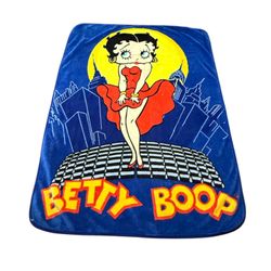 Betty Boop Full Moon City Large Blanket AS IS (READ!)
