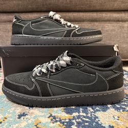 Size 9 - Travis Scott x Nike Air Jordan 1 Retro Low OG SP “Black Phantom”