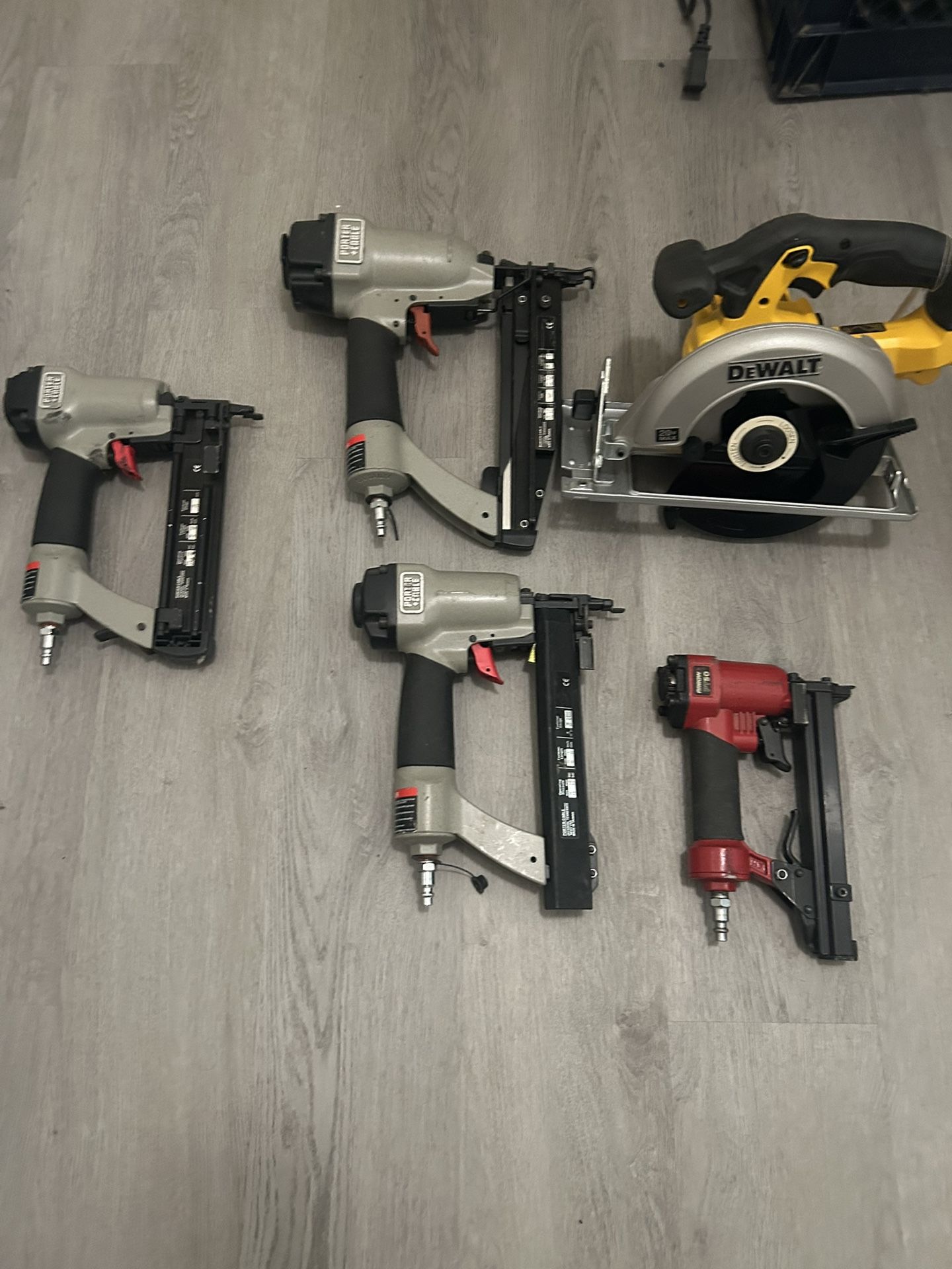 Nail Gun And Dewalt Circle Saw