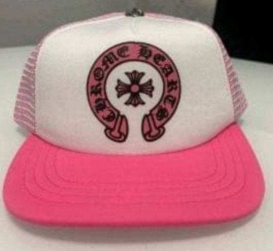 Pink Chrome Hearts Trucker Hat