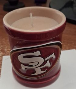 San Francisco 49ers Ceramic Candle