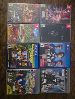 Lot of 8 Video Games – Switch, PS4, PS3 $100 o.b.o