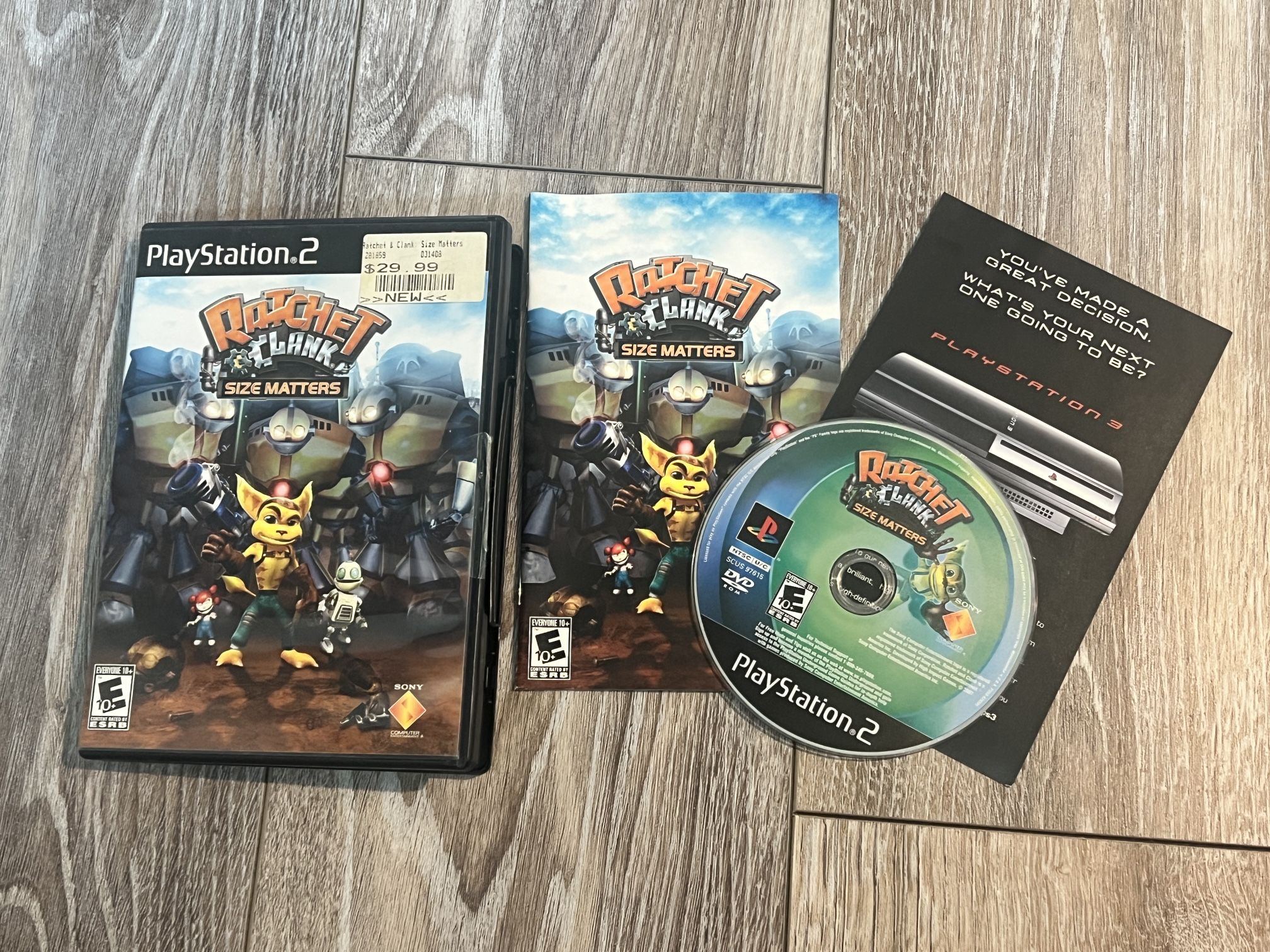 Ratchet & Clank Size Matters PS2 w/ case Sony PlayStation 2 2008 - Very Rare