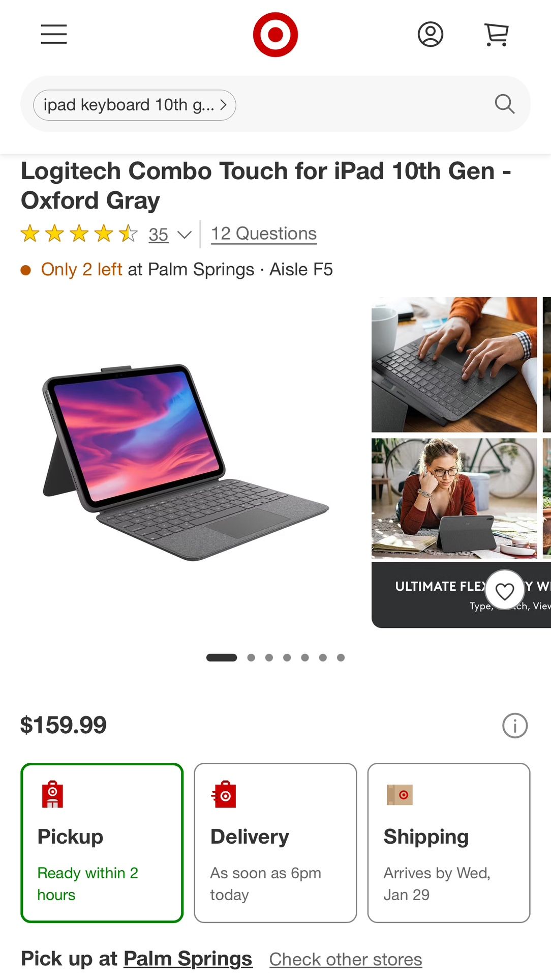 Logitech Combo Touch for iPad 10th Gen - Oxford Gray