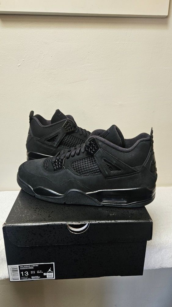 Air Jordan 4 Retro Black Cat - Men's Size 13M